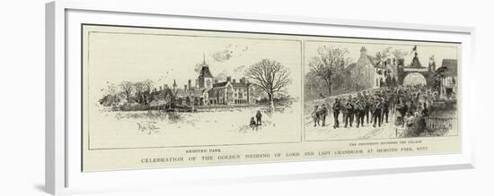 Celebration of the Golden Wedding of Lord and Lady Cranbrook at Hemsted Park, Kent-null-Framed Premium Giclee Print