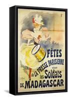 Celebration of the Parisian Press for the Soldiers of Madagascar-Georges Henri Jean Isidore Meunier-Framed Stretched Canvas