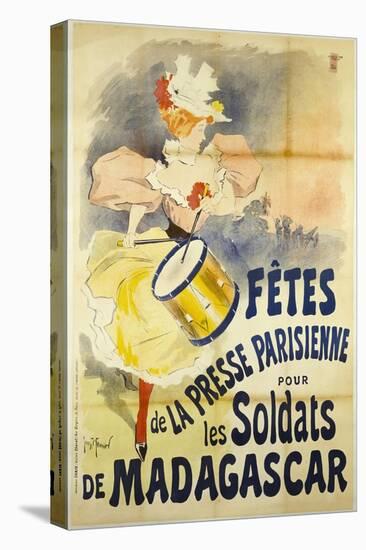 Celebration of the Parisian Press for the Soldiers of Madagascar-Georges Henri Jean Isidore Meunier-Stretched Canvas