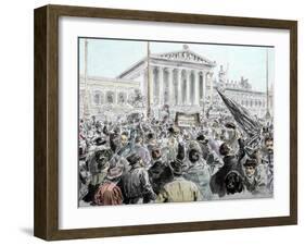 Celebration of the Universal Suffrage for All the Men, Austria-Hungary, 1907-null-Framed Giclee Print