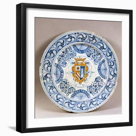 Celebration Plate Decorated with Coat of Arms-null-Framed Giclee Print