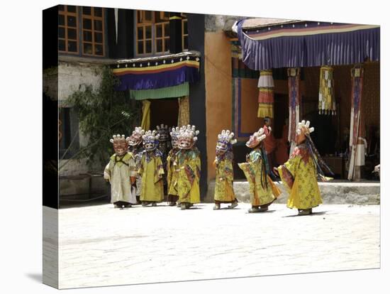 Celebration, Tibet-Michael Brown-Stretched Canvas