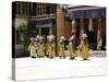 Celebration, Tibet-Michael Brown-Stretched Canvas