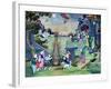 Celebration with Fireworks and Kites-null-Framed Giclee Print