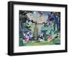 Celebration with Fireworks and Kites-null-Framed Giclee Print