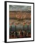 Celebration with Fireworks in Harbor of Civitavecchia for Arrival of Jesuits Expelled from Portugal-null-Framed Giclee Print