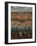 Celebration with Fireworks in Harbor of Civitavecchia for Arrival of Jesuits Expelled from Portugal-null-Framed Giclee Print