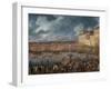 Celebration with Fireworks in the Harbor of Civitavecchia for the Arrival of the Jesuits Expelled f-null-Framed Giclee Print