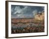 Celebration with Fireworks in the Harbor of Civitavecchia for the Arrival of the Jesuits Expelled f-null-Framed Giclee Print