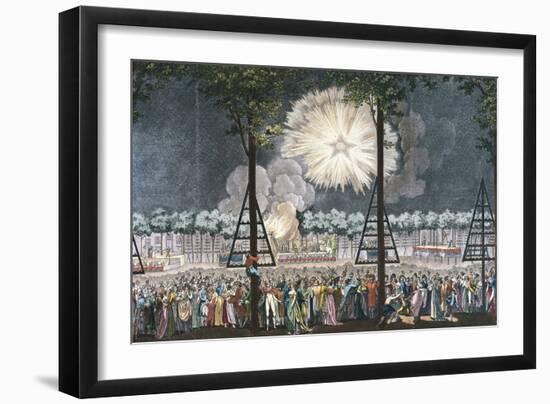Celebrations Along Champs Elysee in Paris July 14, 1801-null-Framed Giclee Print