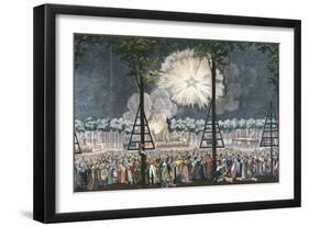 Celebrations Along Champs Elysee in Paris July 14, 1801-null-Framed Giclee Print