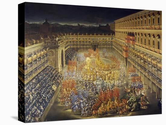 Celebrations at Palazzo Barberini in Honor of Queen Christine of Sweden's Arrival in Rome in 1656-null-Stretched Canvas