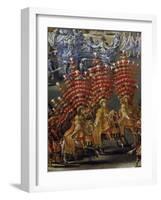 Celebrations at Palazzo Barberini in Honor of Queen Christine of Sweden's Arrival in Rome in 1656-null-Framed Giclee Print