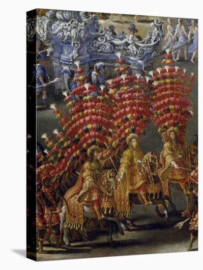 Celebrations at Palazzo Barberini in Honor of Queen Christine of Sweden's Arrival in Rome in 1656-null-Stretched Canvas