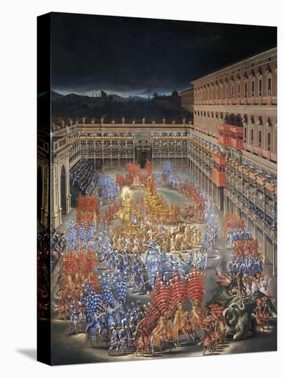 Celebrations at Palazzo Barberini in Honor of Queen Christine of Sweden's Arrival in Rome in 1656-null-Stretched Canvas