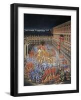 Celebrations at Palazzo Barberini in Honor of Queen Christine of Sweden's Arrival in Rome in 1656-null-Framed Giclee Print