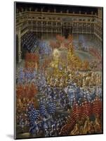 Celebrations at Palazzo Barberini in Honor of Queen Christine of Sweden's Arrival in Rome in 1656-null-Mounted Giclee Print