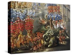 Celebrations at Palazzo Barberini in Honor of Queen Christine of Sweden's Arrival in Rome in 1656-null-Stretched Canvas