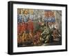 Celebrations at Palazzo Barberini in Honor of Queen Christine of Sweden's Arrival in Rome in 1656-null-Framed Giclee Print