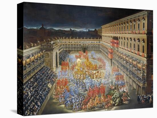 Celebrations at Palazzo Barberini in Honor of Queen Christine of Sweden's Arrival in Rome in 1656-null-Stretched Canvas