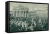 Celebrations for Prussia's Victory in the Franco-Prussian War, Berlin, 16 June 1871-Wilhelm Camphausen-Framed Stretched Canvas