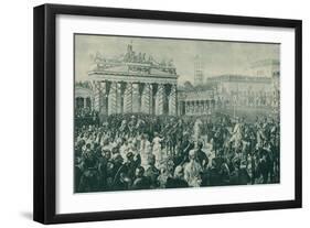 Celebrations for Prussia's Victory in the Franco-Prussian War, Berlin, 16 June 1871-Wilhelm Camphausen-Framed Giclee Print