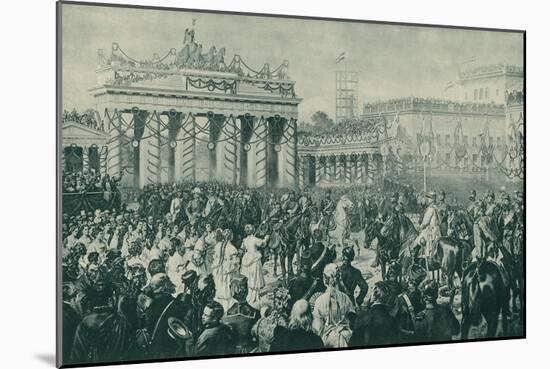 Celebrations for Prussia's Victory in the Franco-Prussian War, Berlin, 16 June 1871-Wilhelm Camphausen-Mounted Giclee Print