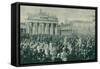 Celebrations for Prussia's Victory in the Franco-Prussian War, Berlin, 16 June 1871-Wilhelm Camphausen-Framed Stretched Canvas