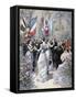 Celebrations in Honour of the Visit of the Russian Fleet in Toulon, 1893-Henri Meyer-Framed Stretched Canvas