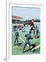 Celebratory Leap at First Base-null-Framed Art Print