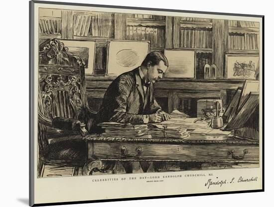 Celebrities of the Day, Lord Randolph Churchill-null-Mounted Giclee Print