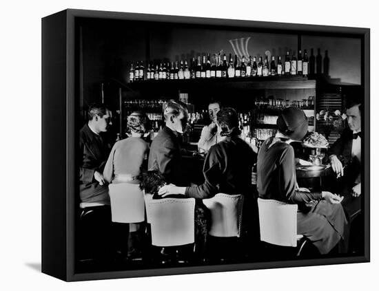 Celebrity Patrons Enjoying Drinks at This Speakeasy Without Fear of Police Prohibition Raids-Margaret Bourke-White-Framed Stretched Canvas