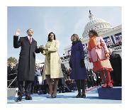 President Obama and The First Lady (b/w)-Celebrity Photography-Art Print