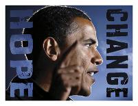 Barack Obama: Hope, Change-Celebrity Photography-Art Print