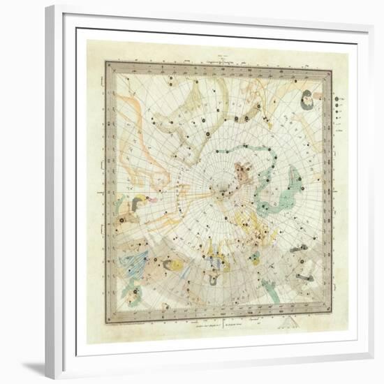 Celestial Anno 1830: No. 5. Circumjacent the North Pole, c.1844-null-Framed Art Print