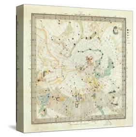 Celestial Anno 1830: No. 5. Circumjacent the North Pole, c.1844-null-Stretched Canvas