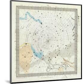 Celestial Anno 1830: No. 6. Circumjacent the South Pole, c.1844-null-Mounted Art Print