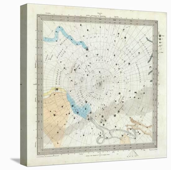 Celestial Anno 1830: No. 6. Circumjacent the South Pole, c.1844-null-Stretched Canvas