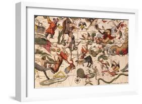 Celestial Chart, 1709-Johannes Van Keulen-Framed Giclee Print