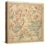 Celestial Chart: Summer, Showing Signs of Zodiac, Positions of Stars and Astrological Instruments-null-Stretched Canvas