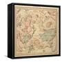 Celestial Chart: Summer, Showing Signs of Zodiac, Positions of Stars and Astrological Instruments-null-Framed Stretched Canvas