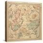 Celestial Chart: Summer, Showing Signs of Zodiac, Positions of Stars and Astrological Instruments-null-Stretched Canvas