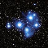 Optical Image of the Pleiades Star Cluste-Celestial Image-Laminated Photographic Print