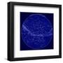 Celestial Map of Constellations visible from France, 19th C.-null-Framed Art Print