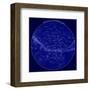 Celestial Map of Constellations visible from France, 19th C.-null-Framed Art Print