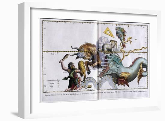 Celestial Map of the Constellations: Orion, Taurus, Aries and Pisces, 1666-1668-null-Framed Giclee Print