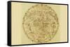 Celestial Map of the Mythological Heavens with Zodiacal Characters-Sir John Flamsteed-Framed Stretched Canvas