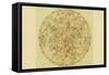 Celestial Map of the Mythological Heavens with Zodiacal Characters-Sir John Flamsteed-Framed Stretched Canvas