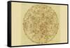 Celestial Map of the Mythological Heavens with Zodiacal Characters-Sir John Flamsteed-Framed Stretched Canvas