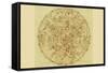 Celestial Map of the Mythological Heavens with Zodiacal Characters-Sir John Flamsteed-Framed Stretched Canvas